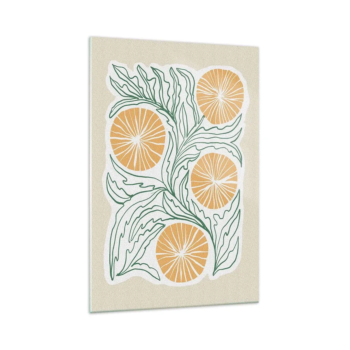 Schilderen op glas - Etnisch met een vleugje abstractie - 70x100 cm