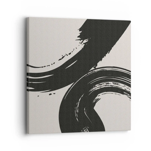 Schilderen op canvas - Vegend en cirkevormig - 30x30 cm