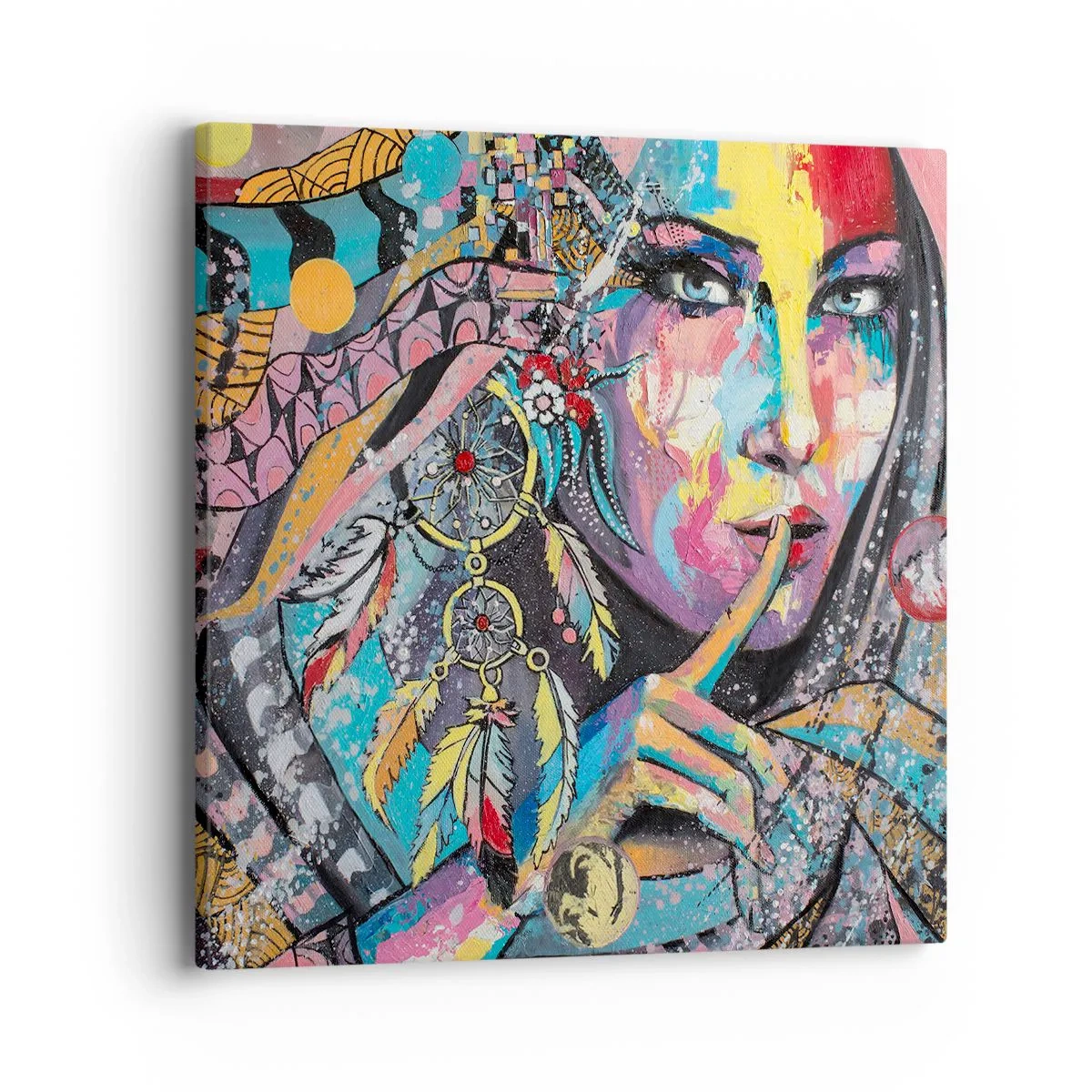 Schilderen op canvas - Zwijg totdat je het begrijpt - 40x40 cm