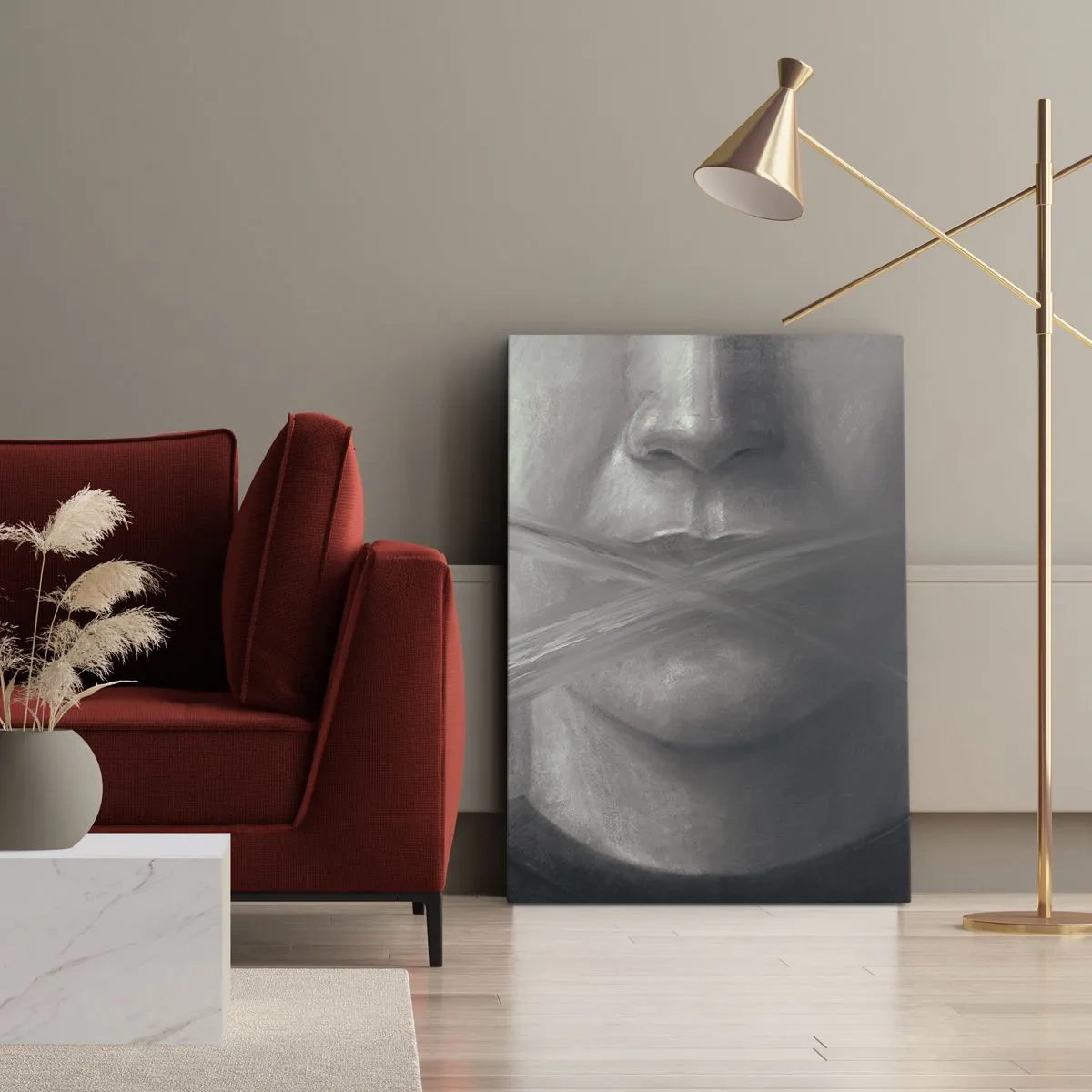 Schilderen op canvas - Zonder een woord - 50x70 cm