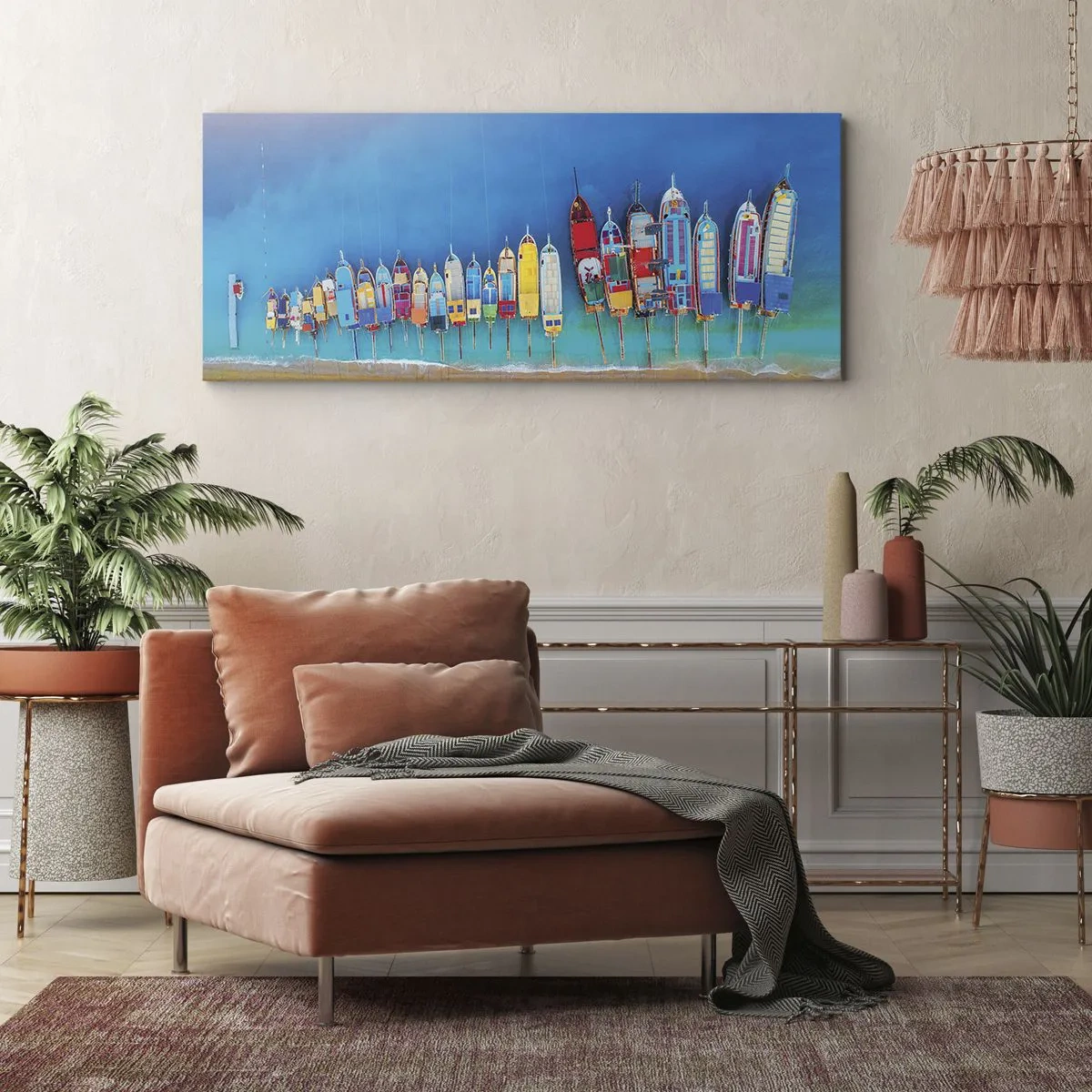 Schilderen op canvas - Vanuit vogelperspectief - 100x40 cm