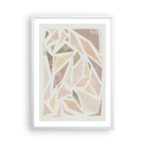 Poster in een witte lijst - Gebrandschilderd glas compositie - 50x70 cm