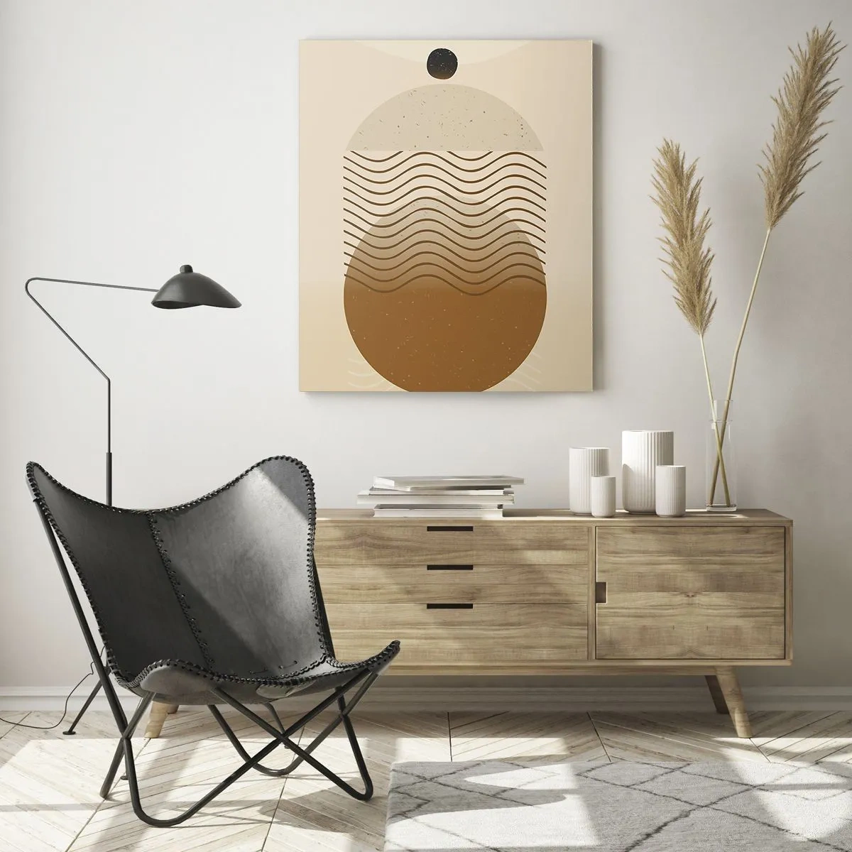 Schilderen op glas - Over de oorsprong van geometrische figuren - 70x100 cm