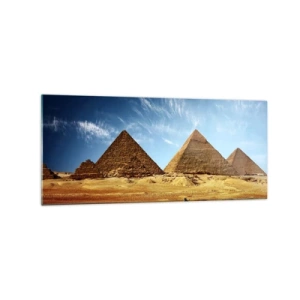 Schilderen op glas - 40 eeuwen kijken naar je - 120x50 cm