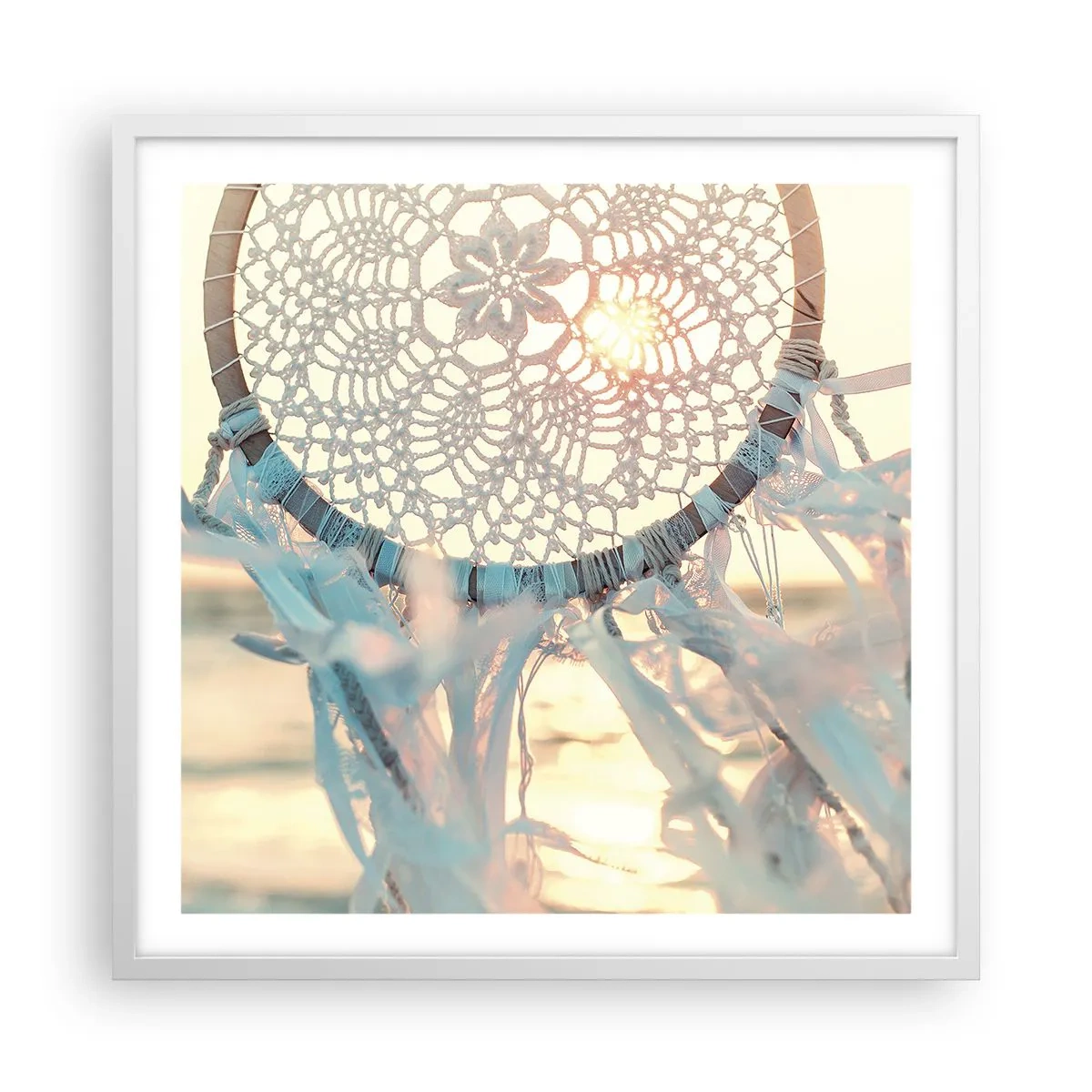Poster in een witte lijst - Kanten totem - 60x60 cm
