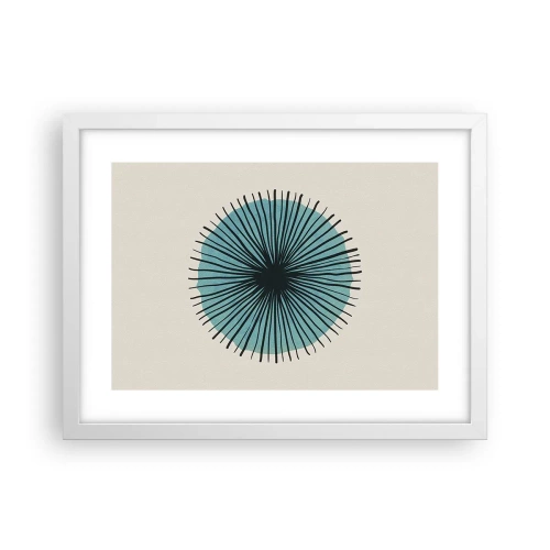 Poster in een witte lijst - Stralend in het blauw - 40x30 cm