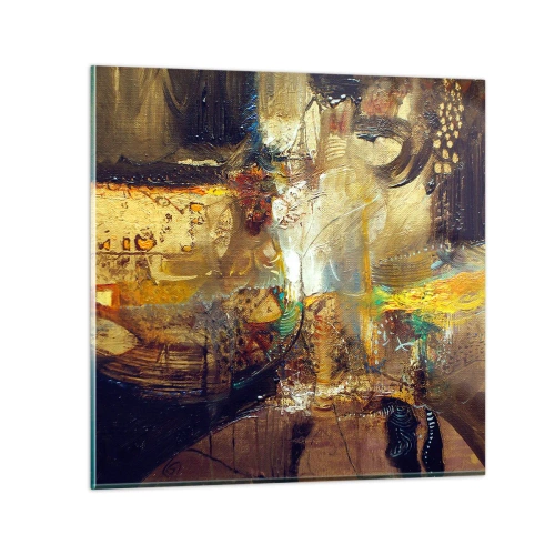 Schilderen op glas - Koud, warmer, heet - 70x70 cm