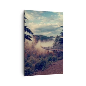 Schilderen op canvas - Boven het herfstbos - 80x120 cm