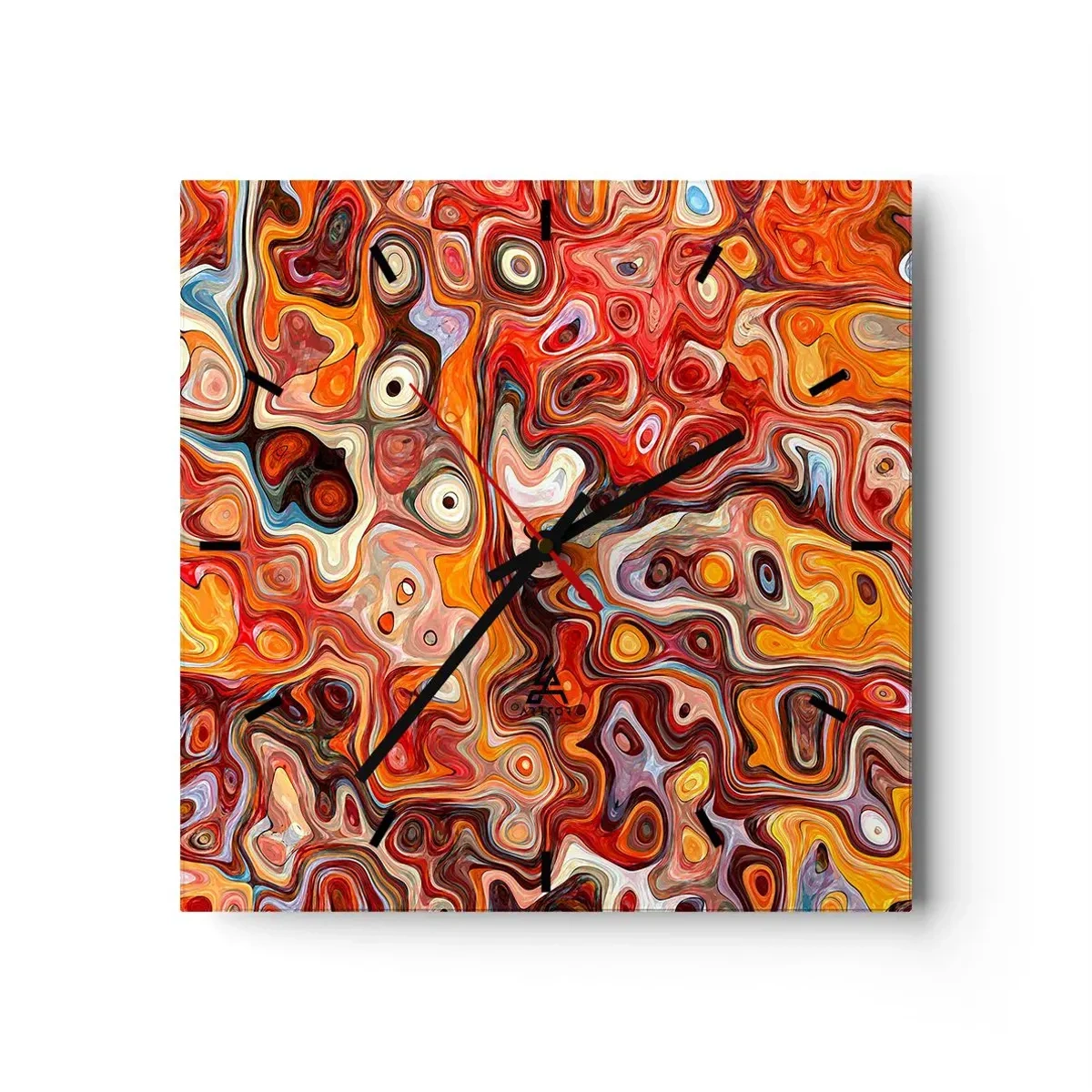 Wandklok - Klok - Als de noten gesmolten zijn in honing - 40x40 cm