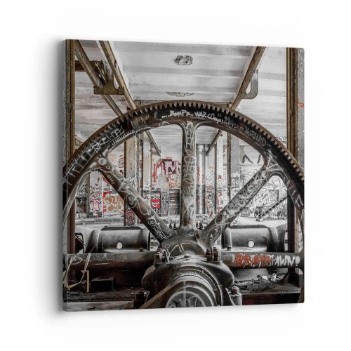 Schilderen op canvas - Het geheime leven van de fabriek - 40x40 cm