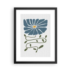 Poster in een zwarte lijst - Van een tak tot een bloem - 30x40 cm