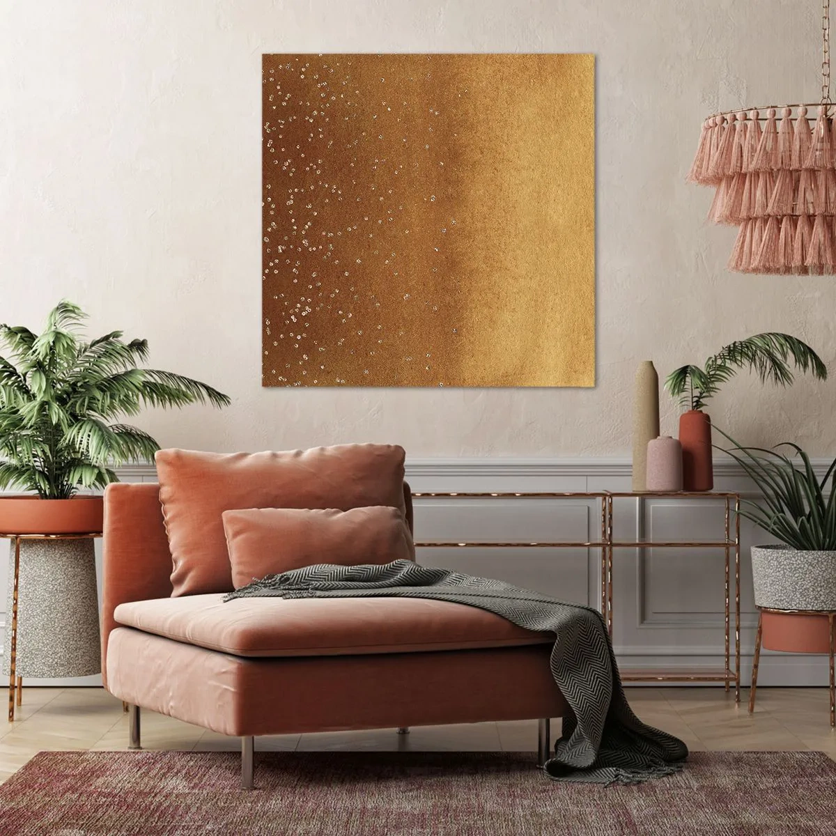 Schilderen op canvas - De geboorte van het licht - 70x70 cm