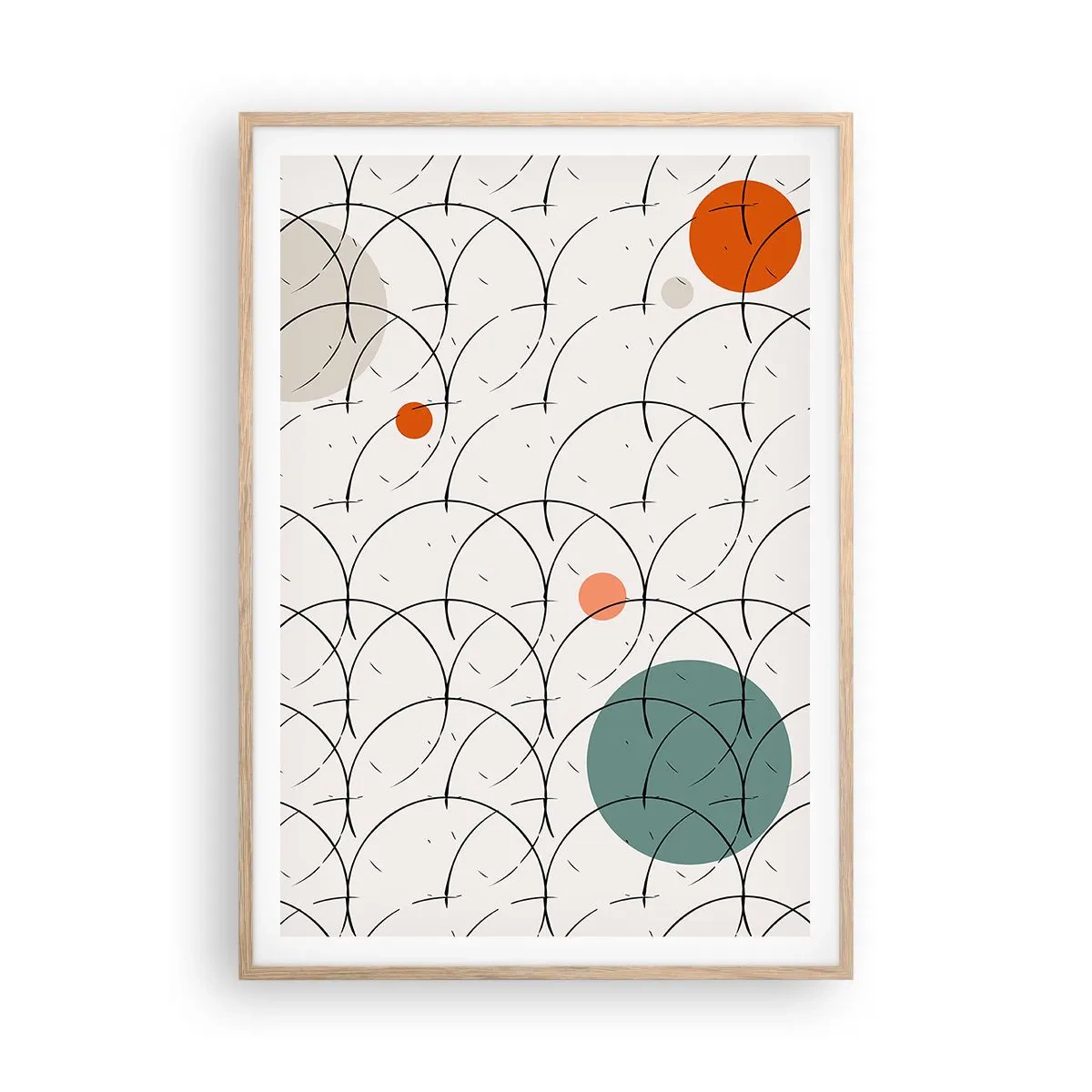 Een poster in een licht eiken lijst - In de pop-art-sfeer - 70x100 cm