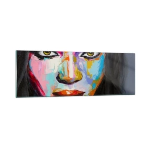 Schilderen op glas - Het is onmogelijk om je ogen af ​​te houden - 90x30 cm