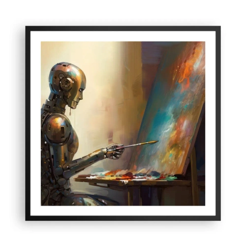 Poster in een zwarte lijst - De kunst van de toekomst - 60x60 cm