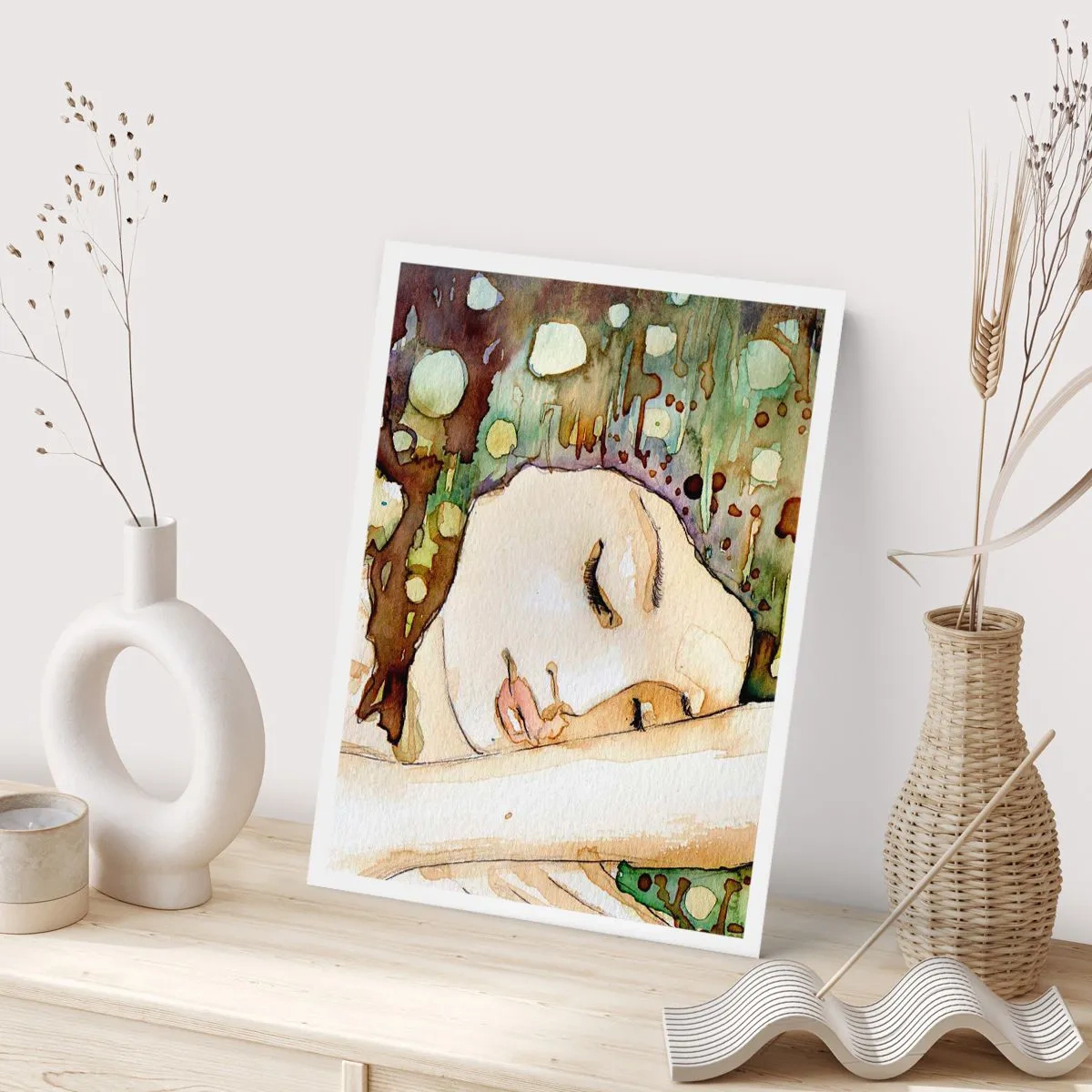 Poster - Een smaragd-violette droom - 30x40 cm