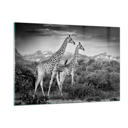 Schilderen op glas - Hoge sferen in Afrika - 120x80 cm