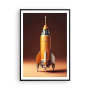 Poster in een zwarte lijst - Het begint met een droom - 70x100 cm