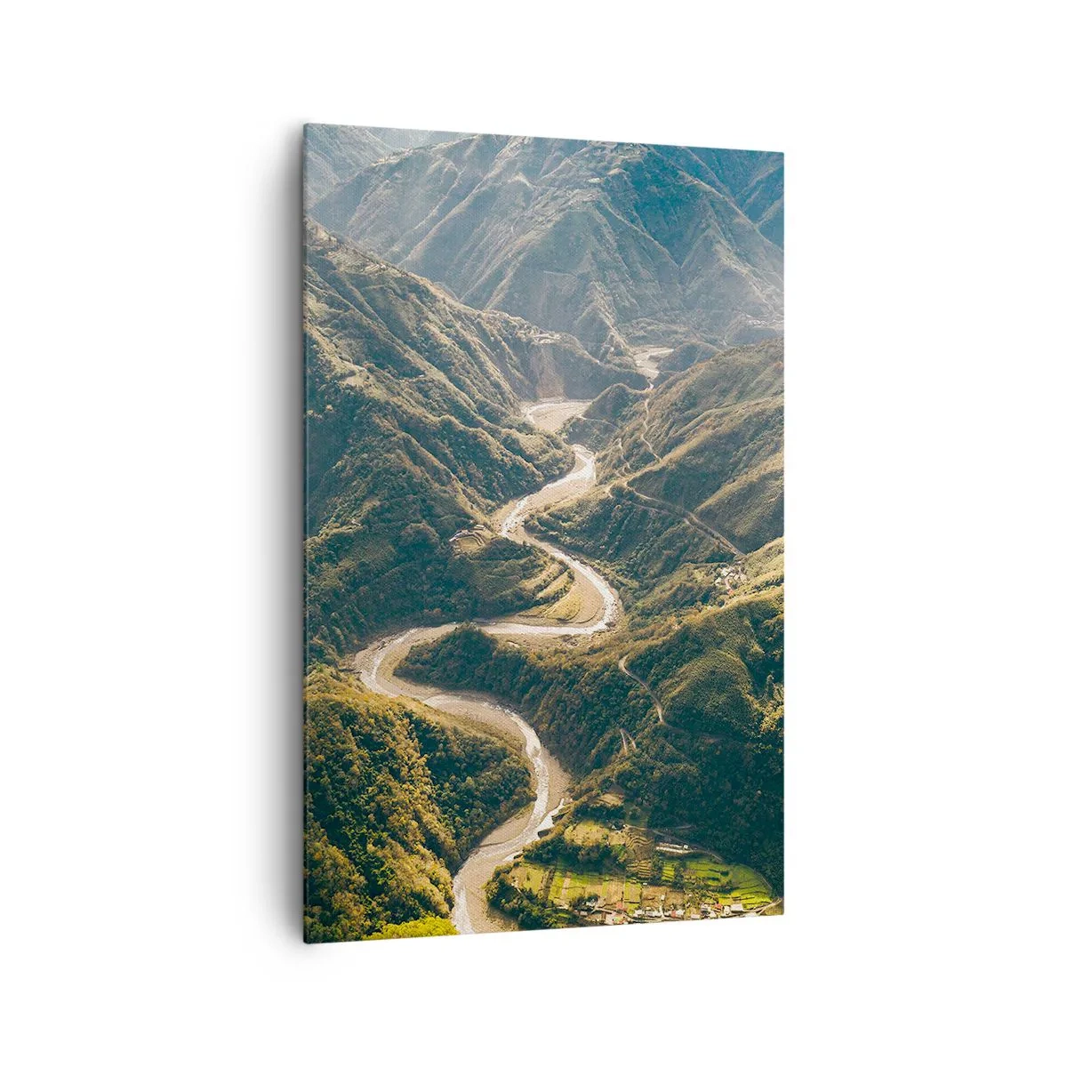 Schilderen op canvas - Recht uit het hart van de bergen - 80x120 cm