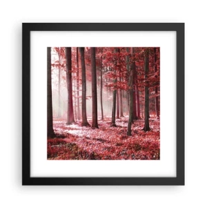 Poster in een zwarte lijst - Rood is net zo mooi - 30x30 cm