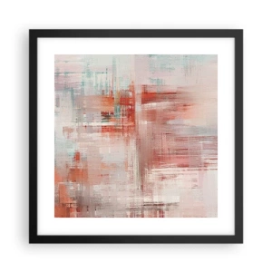 Poster in een zwarte lijst - Vaag. Maar roze - 40x40 cm