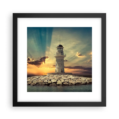 Poster in een zwarte lijst - Licht - Goed - Schoonheid - 30x30 cm