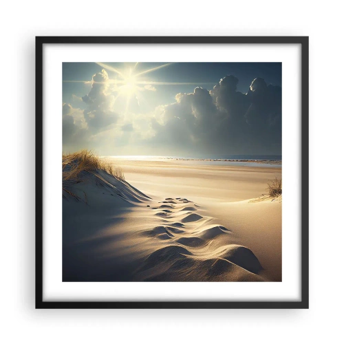 Poster in een zwarte lijst - Een rustgevend landschap - 50x50 cm