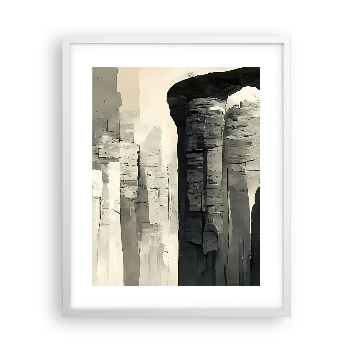 Poster in een witte lijst - De majesteit van de oudheid - 40x50 cm