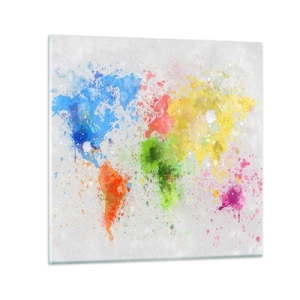 Schilderen op glas - Alle kleuren van de wereld - 30x30 cm