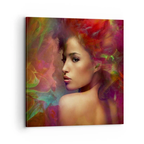 Schilderen op canvas - Mooier dan een regenboog, zo delicaat als een mist - 70x70 cm