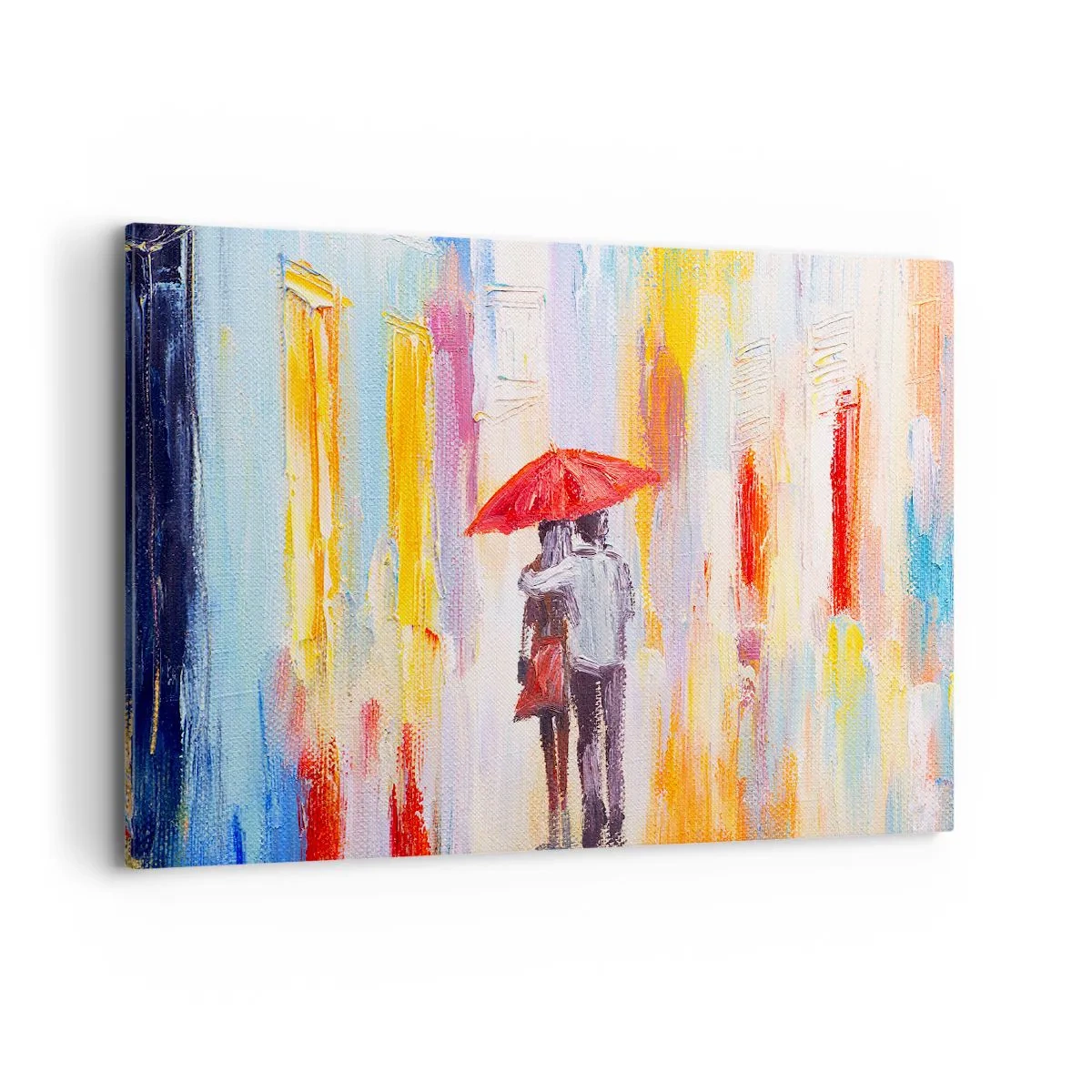 Schilderen op canvas - Laat het maar regenen - 100x70 cm