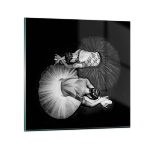Schilderen op glas - Jin en Jang - perfecte balans - 70x70 cm