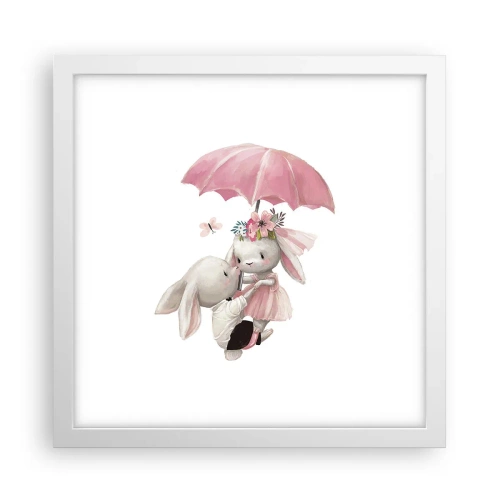 Poster in een witte lijst - Dit is liefde - 30x30 cm