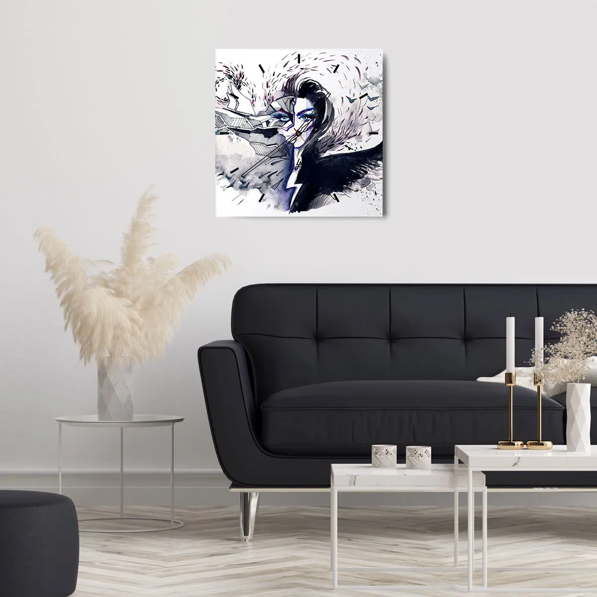 Wandklok - Klok - Demonisch en mooi - 30x30 cm