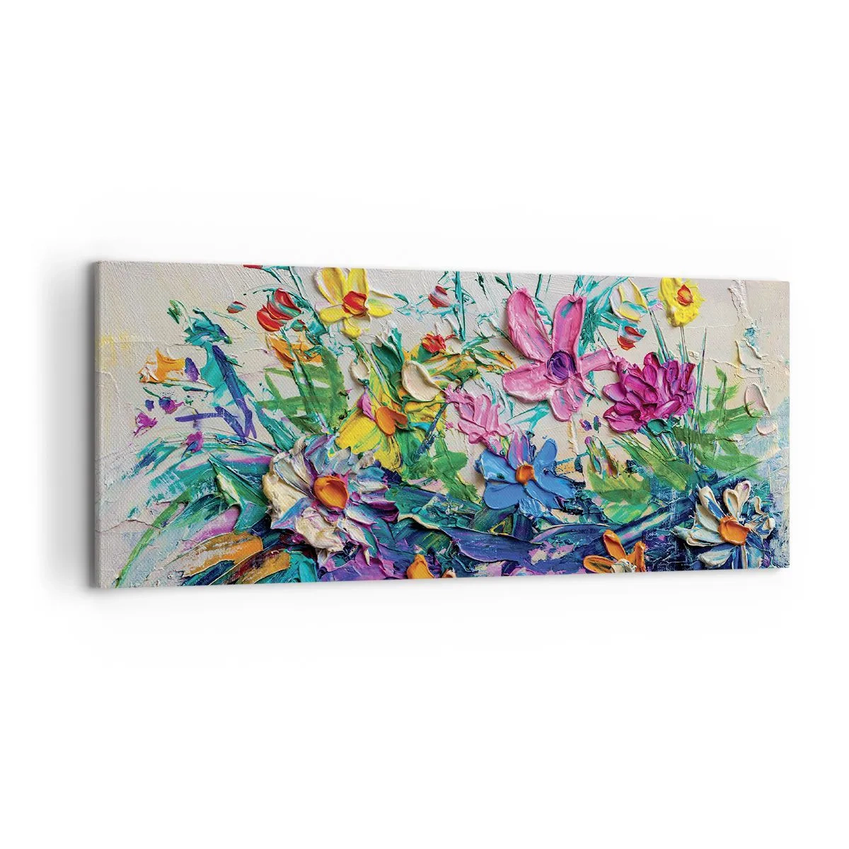 Schilderen op canvas - Helemaal geen stilleven - 120x50 cm