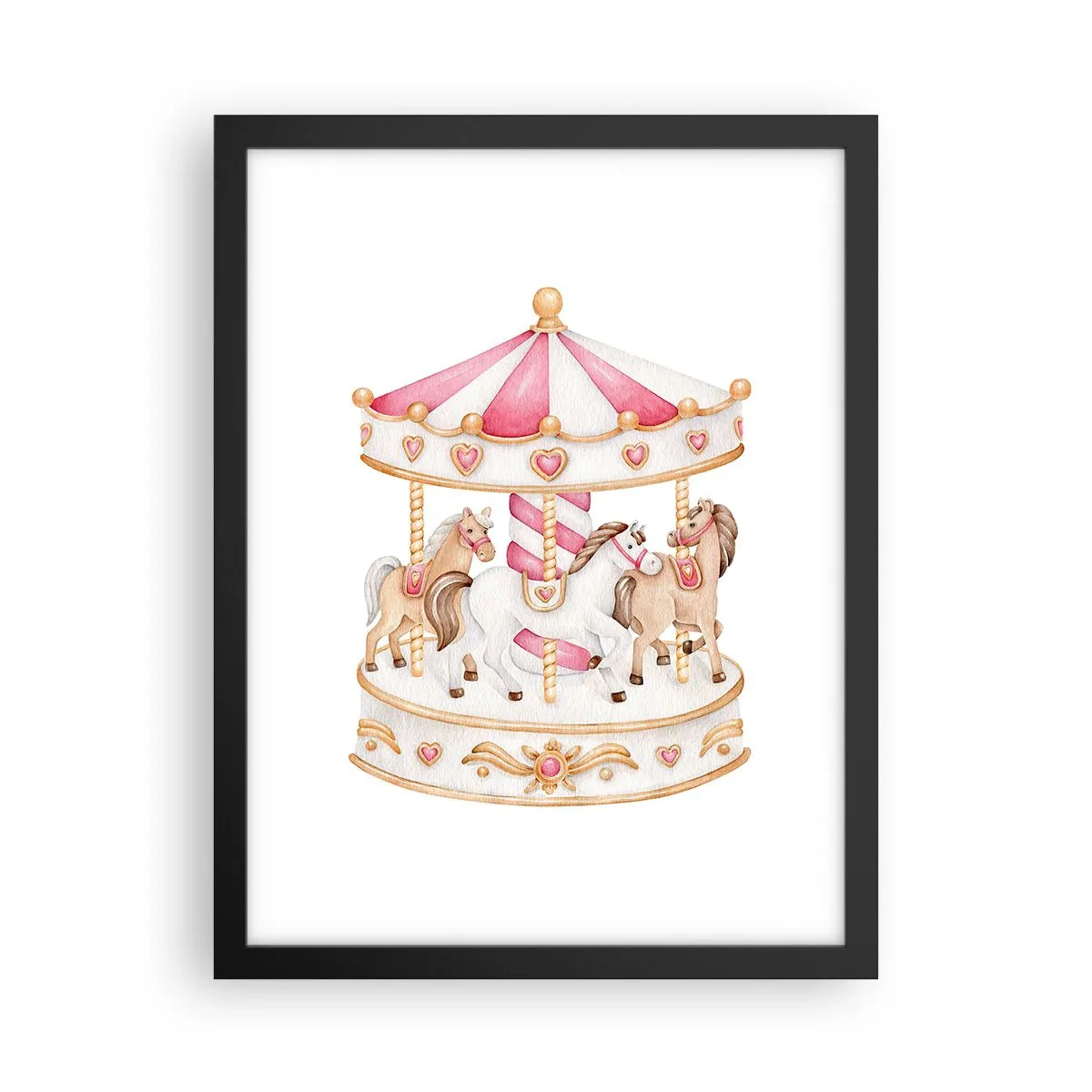 Poster in een zwarte lijst - De zoete kinderwereld - 30x40 cm