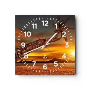 Wandklok - Klok - Exotische vakantie, Caribisch avontuur - 30x30 cm