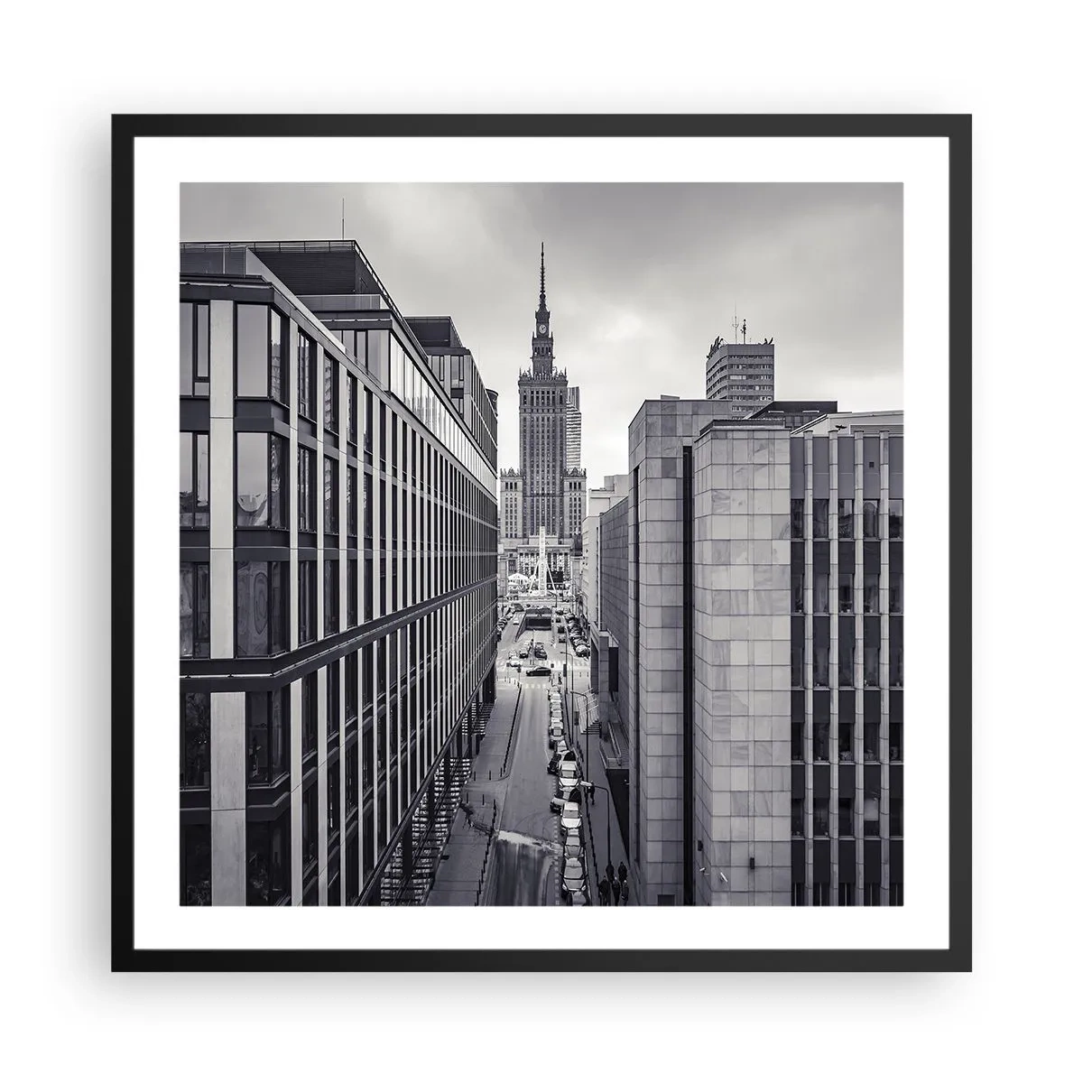 Poster in een zwarte lijst - Warschau vallei - 60x60 cm