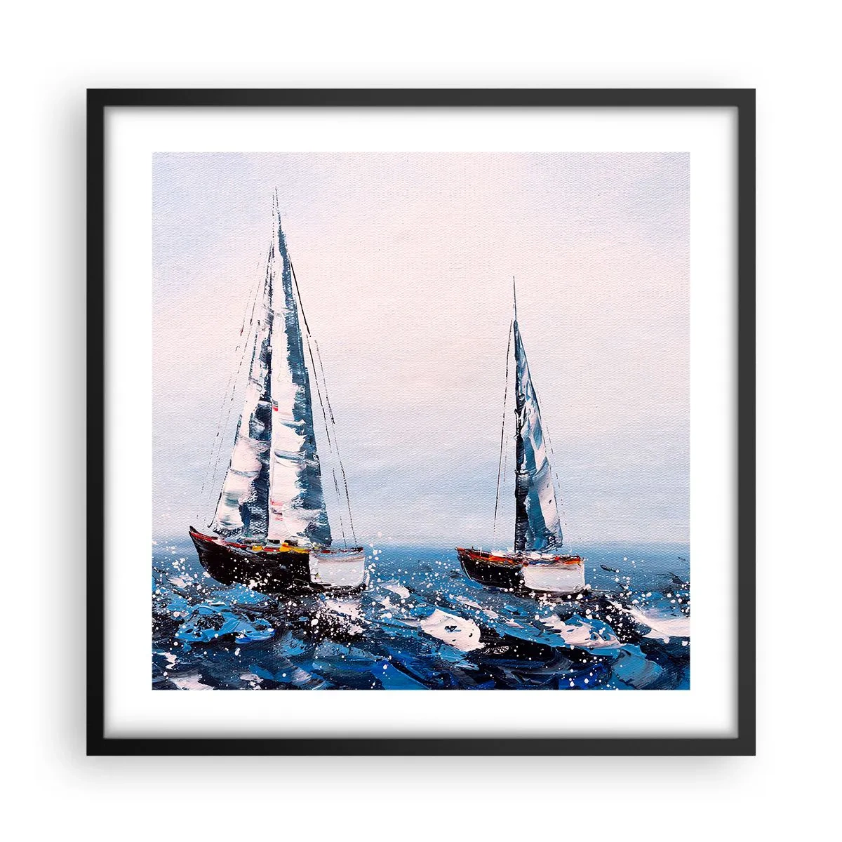 Poster in een zwarte lijst - Broederschap van de wind - 50x50 cm