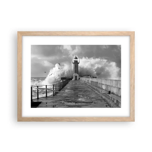 Een poster in een licht eiken lijst - Onbevreesd - 40x30 cm