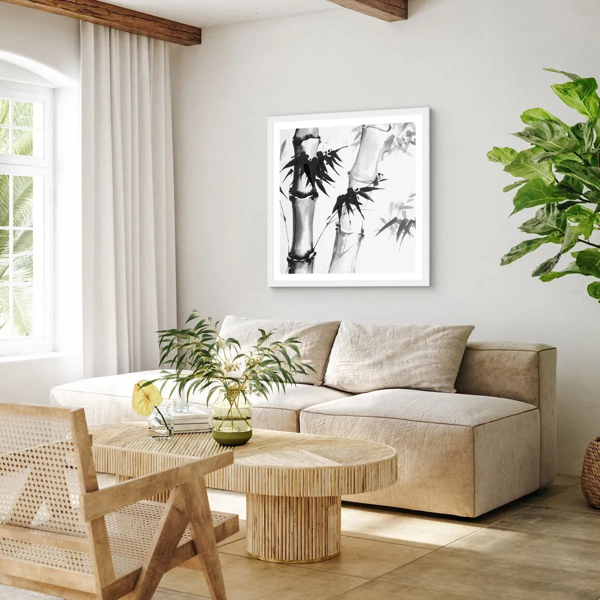 Poster in een witte lijst - Close-up op het oosten - 40x40 cm