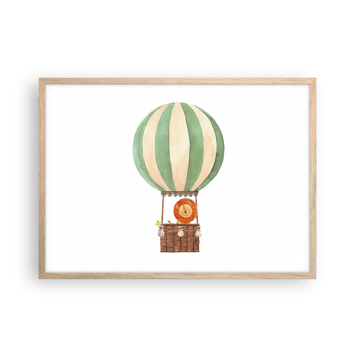 Een poster in een licht eiken lijst - Leons reizen - 70x50 cm