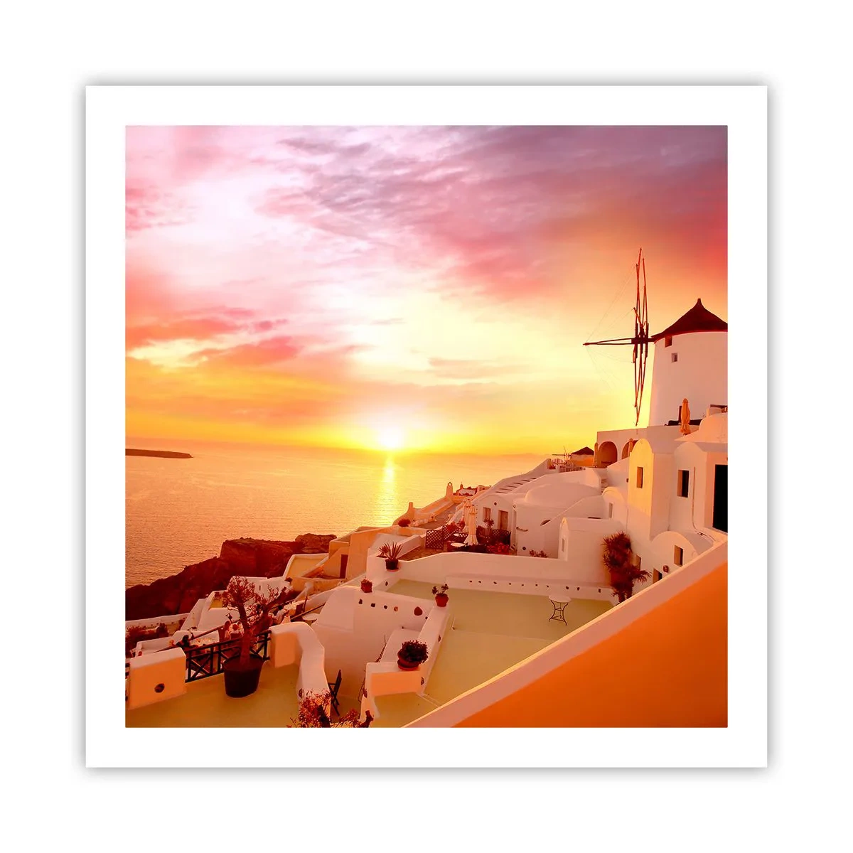 Poster - Spreiden in wit en goud  - 60x60 cm