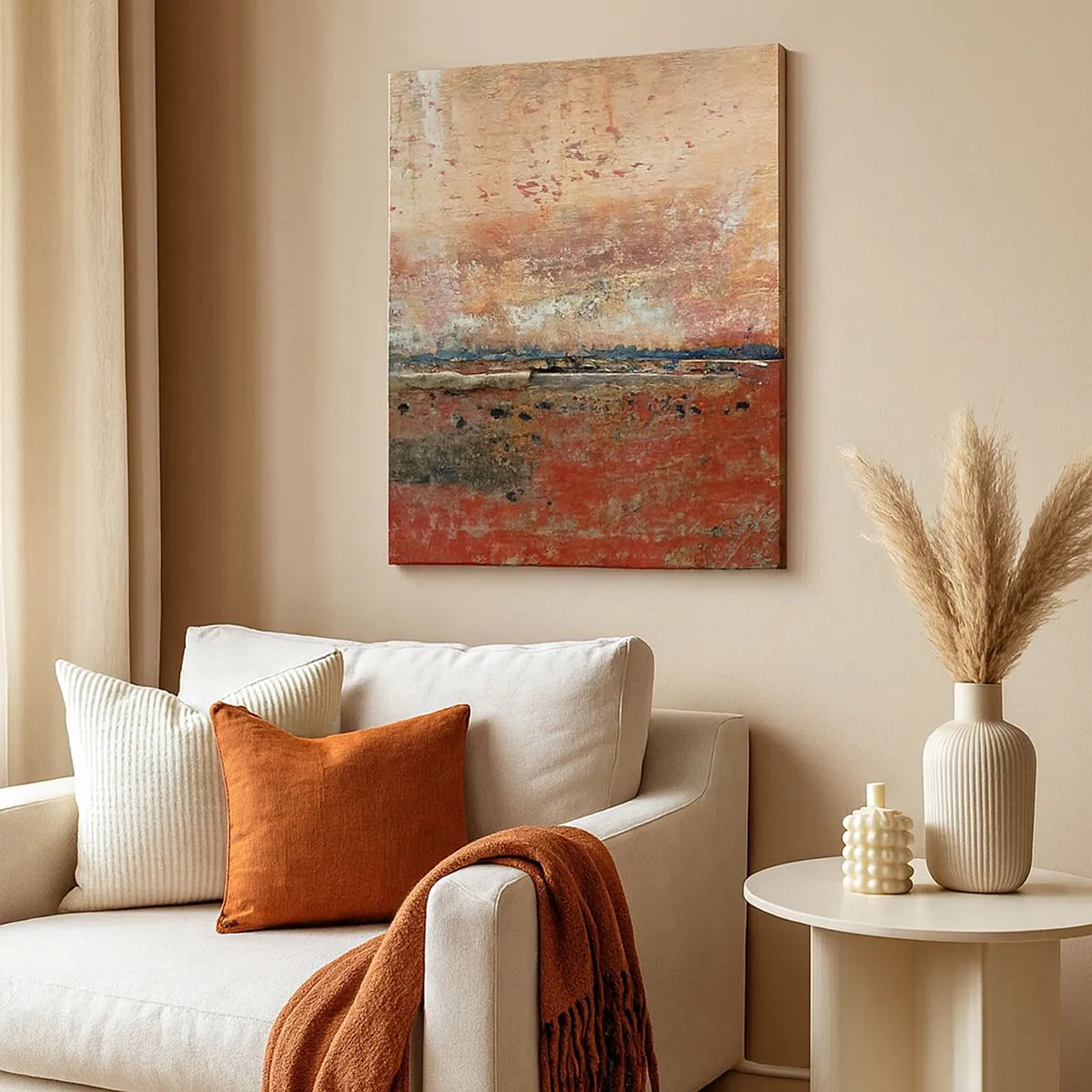 Schilderen op canvas - Wellicht is het de zee - 30x30 cm