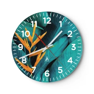 Wandklok - Klok - Eden bloem - 30x30 cm