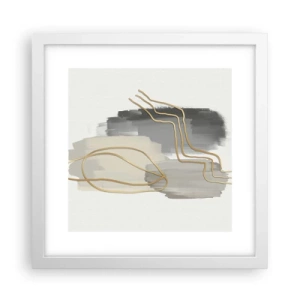 Poster in een witte lijst - Duur en beweging - 30x30 cm