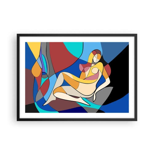 Poster in een zwarte lijst - Kubistisch naakt - 70x50 cm