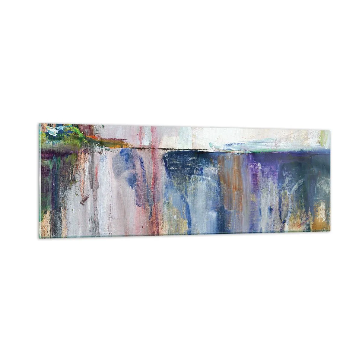 Schilderen op glas - Kleurrijke impressies en associaties - 90x30 cm