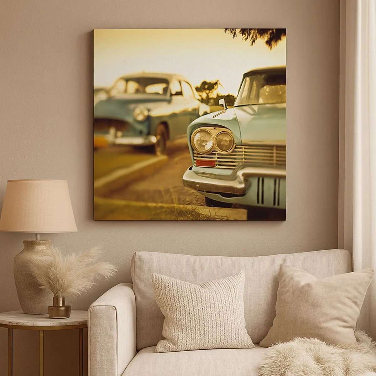 Schilderen op canvas - Maar afwachten - 30x30 cm