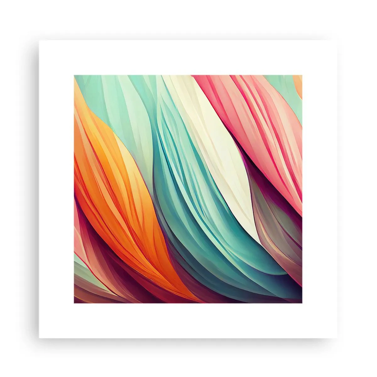 Poster - Regenboog geweven - 30x30 cm